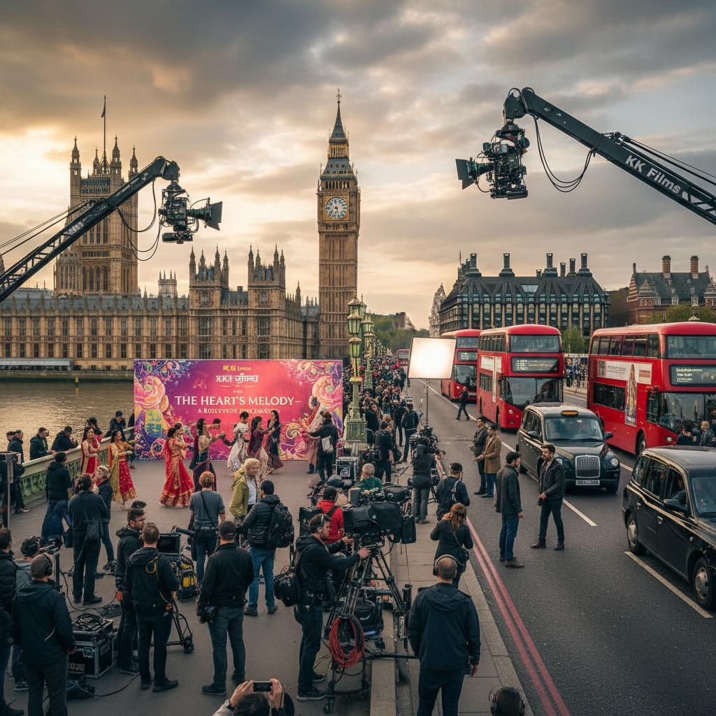 KK Films crew making Bollywood and English cinema at a beautiful iconic  location of Westminster Bridge London