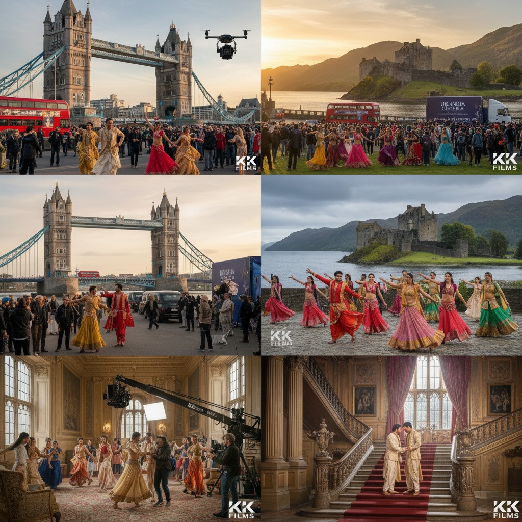 KK Films shooting a big budget Bollywood film on iconic film locations in UK